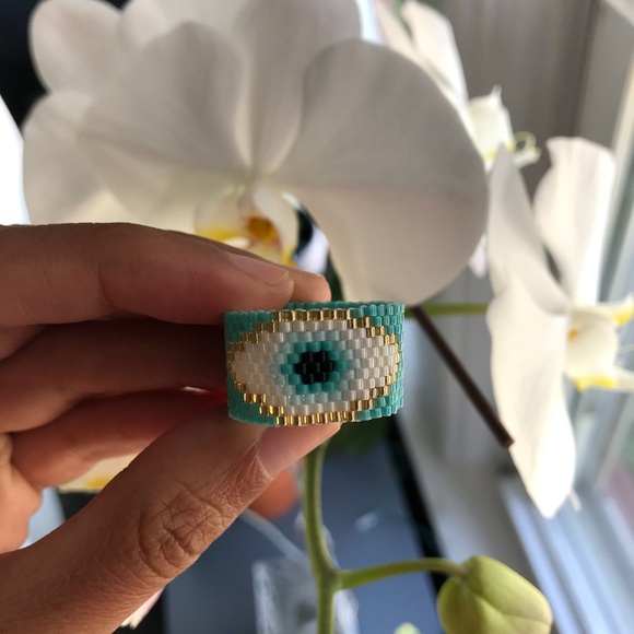 Handmade Ojito Evil Eye Ring - Picture 3 of 6